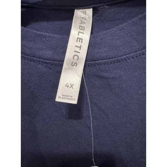 Fabletics Micah Muscle Tank Navy Blue Jersey Slub Fabric 4X - Picture 3 of 7